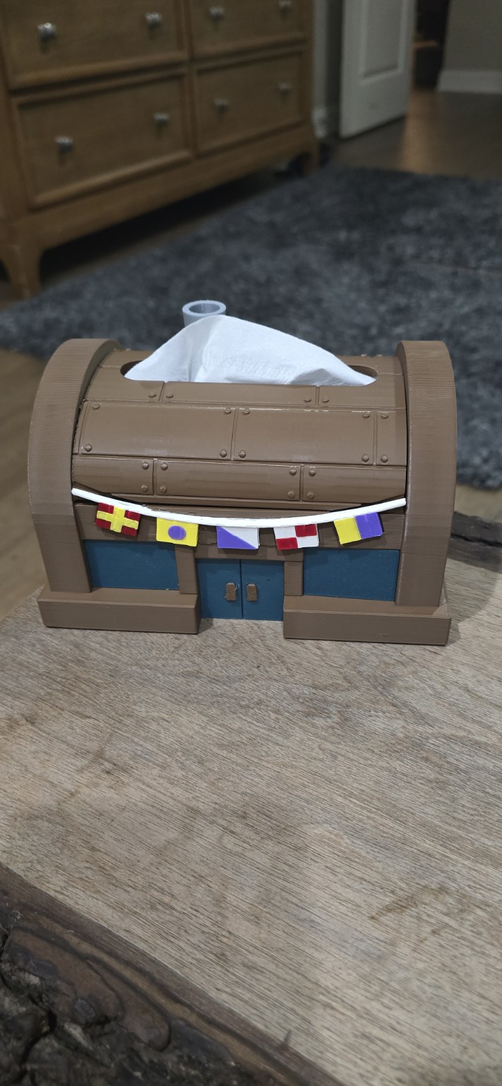 Nautical themed 3D printed tissue box